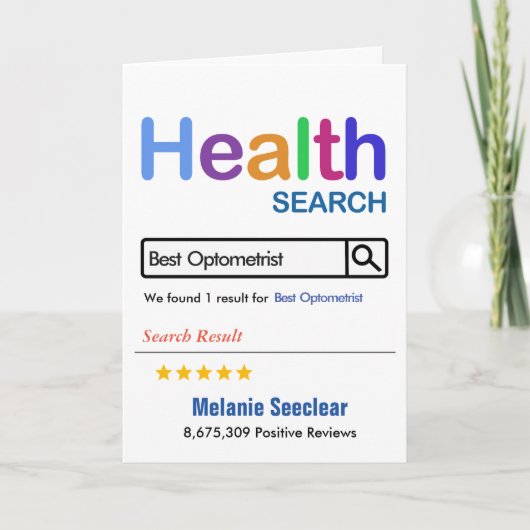Beste Optometrist Grappig geschenk Bedankkaart (Voorkant)