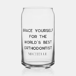 Beste orthodontist gepersonaliseerde professional blikvorm glas