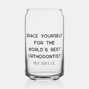 Beste orthodontist gepersonaliseerde professional blikvorm glas