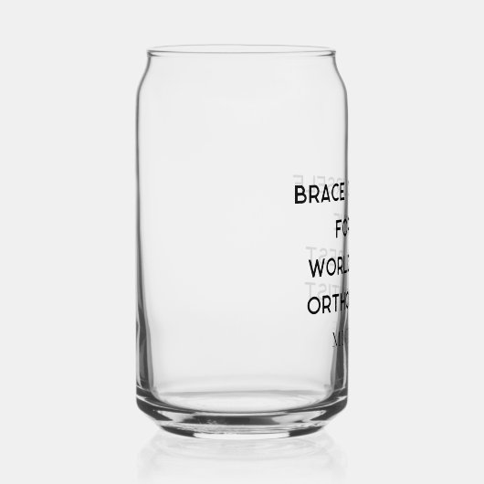 Beste orthodontist gepersonaliseerde professional blikvorm glas (Rechts)