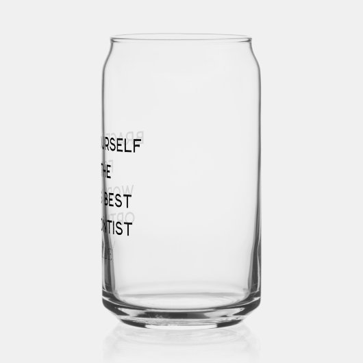 Beste orthodontist gepersonaliseerde professional blikvorm glas (Links)