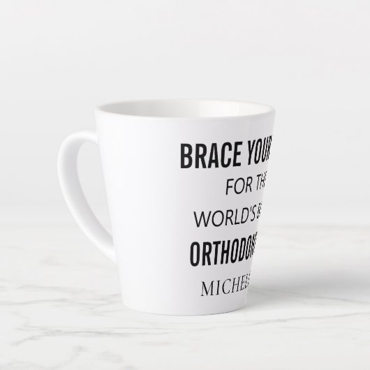 Beste orthodontist Gepersonaliseerde professionele Latte Mok (Linkerhoek)