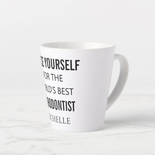 Beste orthodontist Gepersonaliseerde professionele Latte Mok (Rechterhoek)