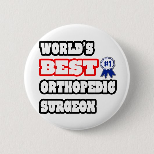 Beste orthopedische chirurg ter wereld ronde button 5,7 cm (Voorkant)
