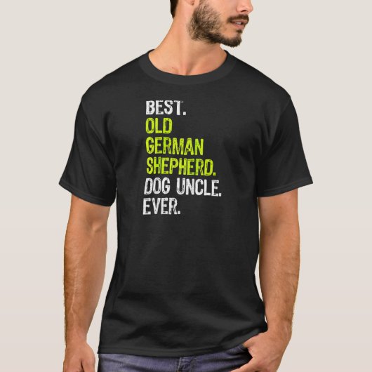 Beste Oude Duitse Herdershond Oom Ooit Raglan T-shirt (Voorkant)