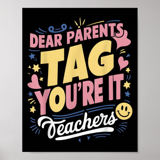 Beste ouders Label dat je het bent liefde leerkrac Poster (Voorkant)