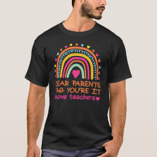 Beste ouders Label Je bent het liefste leraar stud T-shirt