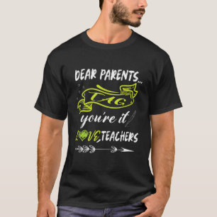Beste ouders Label U bent het liefdesleraar T-shirt