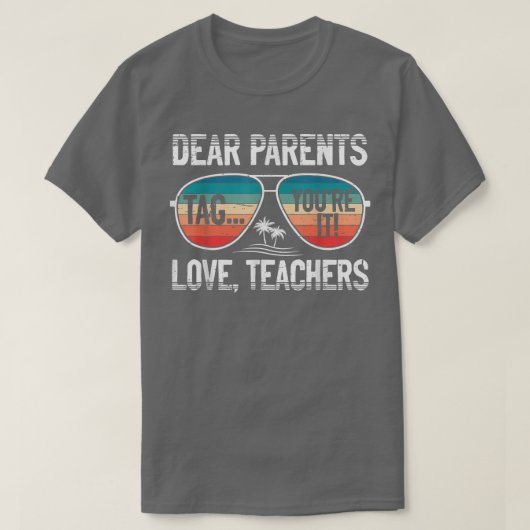 Beste ouders Label U bent I Love Teachers Summer S T-shirt (Design voorkant)