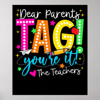 Beste ouders Label YourE IT Love Laatste schooldag Poster
