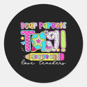 Beste ouders Label YourE IT Teacher Preppy Laatste