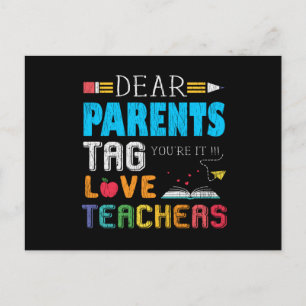 Beste ouders liefde leraar grappig schoolpersoneel briefkaart