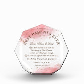 Beste ouders ooit bedankt / Coral / Gold Wedding Fotoblokken (Voorkant)