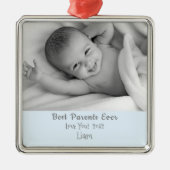 Beste ouders ooit Persoonlijke naam Kerstmis Metalen Ornament (Voorkant)