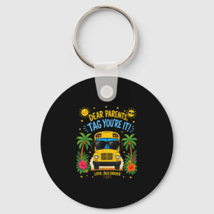 Beste ouders tag buschauffeur lief einde van schoo sleutelhanger