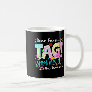 Beste ouders tag liefde leraar laatste schooldag koffiemok