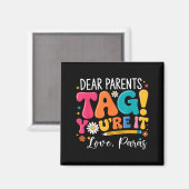Beste Ouders Tag - para Laatste Schooldag Magneet (Voorkant / Achterkant)