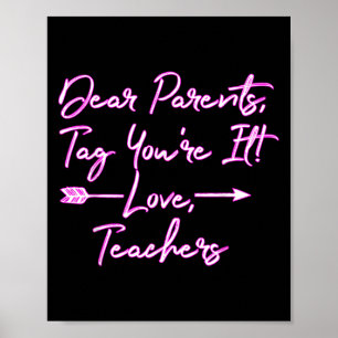 Beste ouders, Tag You're It Grappig cadeau voor le Poster