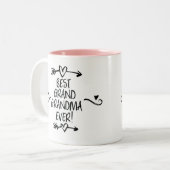 Beste overgrootmoeder ooit tweekleurige koffiemok (Voorkant links)