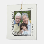 Beste Overgrootouders Foto Kerstcadeau Keramisch Ornament (Links)