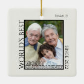 Beste Overgrootouders Foto Kerstcadeau Keramisch Ornament (Achterkant)