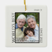 Beste Overgrootouders Foto Kerstcadeau Keramisch Ornament (Voorkant)