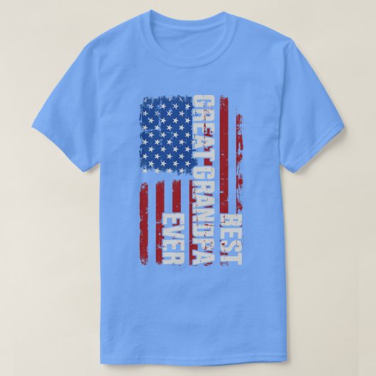 Beste overgrootvader ooit ons Amerikaans voor vade T-shirt (Design voorkant)