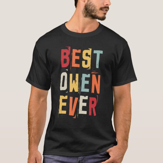 Beste Owen ooit Popular Retro Birth Names Owen Cos T-shirt (Voorkant)