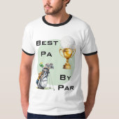 Beste Pa door Par Golfer Pa Golf Thema Vaderdag T-shirt (Voorkant)
