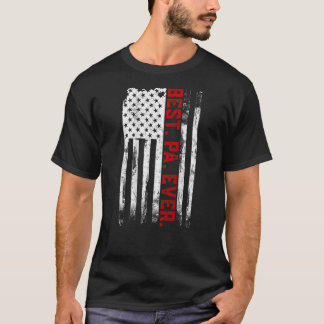 Beste Pa Ever Amerikaanse vlag Vaderdag cadeau T-shirt