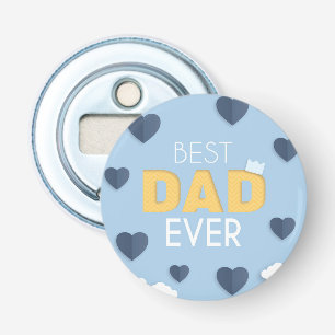 Beste pa Ever Cute Vaderdag Button Flesopener
