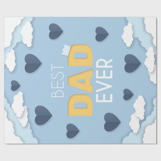 Beste pa Ever Cute Vaderdag Cadeaupapier (Vlak)
