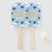 Beste pa Ever Cute Vaderdag Handwaaier (Voorkant en achterkant)