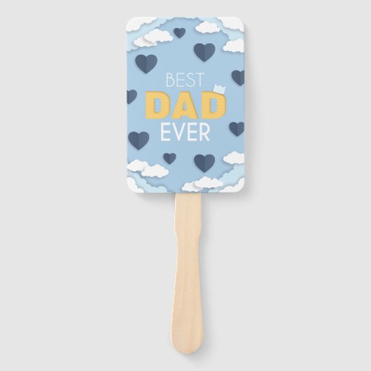 Beste pa Ever Cute Vaderdag Handwaaier (Voorkant)