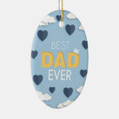 Beste pa Ever Cute Vaderdag Keramisch Ornament (Rechts)