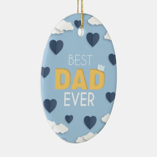 Beste pa Ever Cute Vaderdag Keramisch Ornament (Rechts)