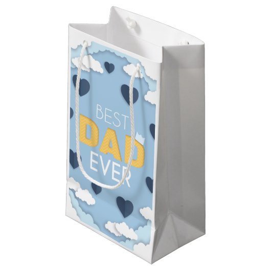 Beste pa Ever Cute Vaderdag Klein Cadeauzakje (Voorkant Gekanteld)