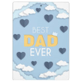 Beste pa Ever Cute Vaderdag Klembord (Achterkant)