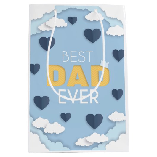 Beste pa Ever Cute Vaderdag Medium Cadeauzakje (Voorkant)