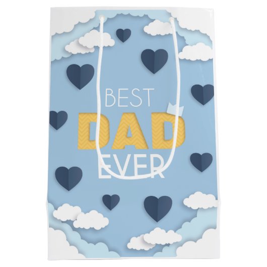 Beste pa Ever Cute Vaderdag Medium Cadeauzakje (Achterkant)