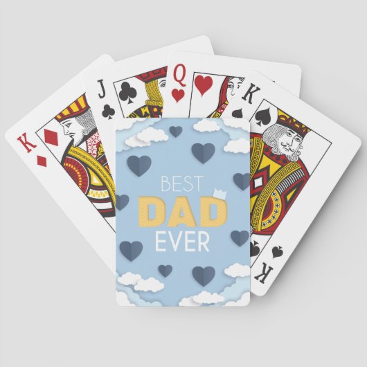 Beste pa Ever Cute Vaderdag Pokerkaarten (Achterkant)