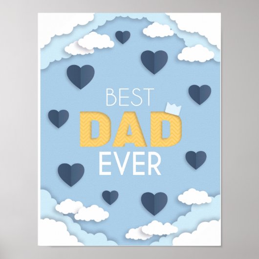 Beste pa Ever Cute Vaderdag Poster (Voorkant)