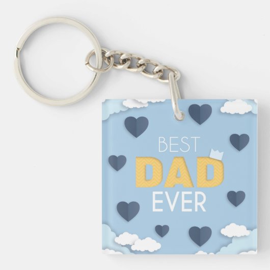 Beste pa Ever Cute Vaderdag Sleutelhanger (voorkant)