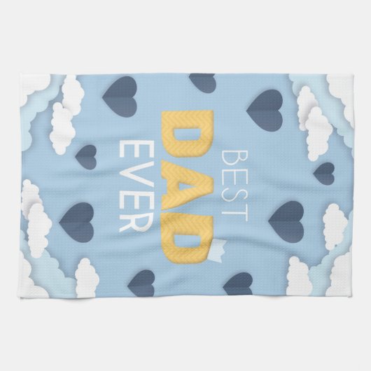 Beste pa Ever Cute Vaderdag Theedoek (Horizontaal)