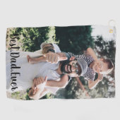 Beste pa Ever Modern Foto Golfhanddoek (Horizontaal)