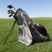 Beste pa Ever Modern Foto Golfhanddoek (Groen)