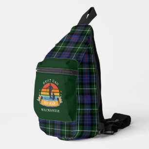 Beste pa Golf liefhebber Gag Plaid Tartan Sling Bag