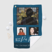 Beste Pa in drie foto's Golfhanddoek (Insitu)