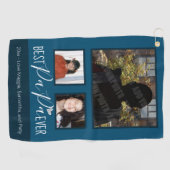 Beste Pa in drie foto's Golfhanddoek (Horizontaal)