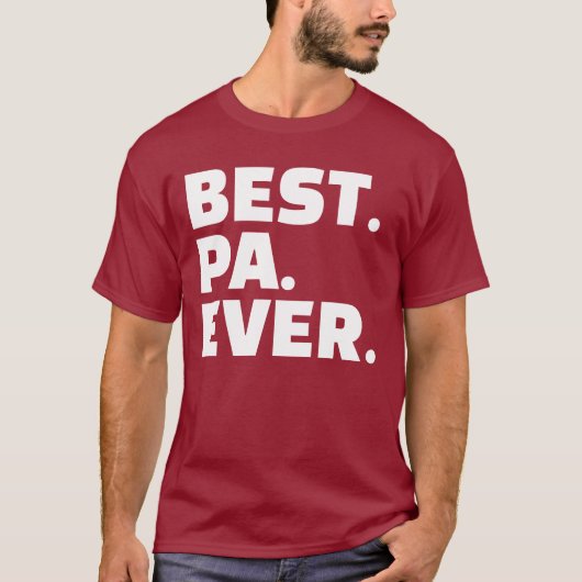 Beste Pa in opa Bold Typografie Aangepast T-shirt (Voorkant)